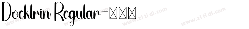 Docktrin Regular字体转换